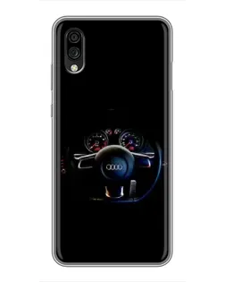 Чехол для ZTE Blade A5 (2020) с картинкой «Салон Audi — руль» Чехол для ZTE Blade A5 (2020) с картинкой «Салон Audi — руль»