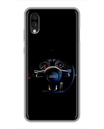 Чехол для ZTE Blade A5 (2020) с картинкой «Салон Audi — руль»