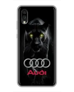 Чехол для ZTE Blade A5 (2020) с картинкой «Пантера и Audi»