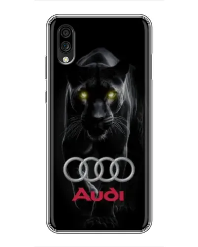 Чехол для ZTE Blade A5 (2020) с картинкой «Пантера и Audi»