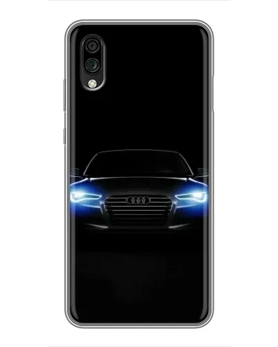 Чехол для ZTE Blade A5 (2020) с картинкой «Audi в неоне»