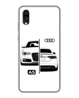 Чехол для ZTE Blade A5 (2020) с картинкой «Audi — контрастный дизайн»