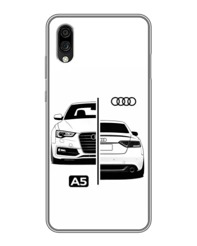 Чехол для ZTE Blade A5 (2020) с картинкой «Audi — контрастный дизайн»