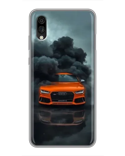 Чехол для ZTE Blade A5 (2020) с картинкой «Audi в облаках дыма»