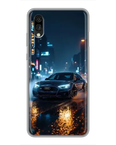 Чехол для ZTE Blade A5 (2020) с картинкой «Ночной город и Audi»