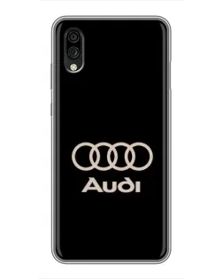 Чехол для ZTE Blade A5 (2020) с картинкой «Audi — золотой логотип»