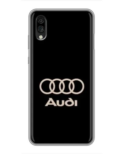 Чехол для ZTE Blade A5 (2020) с картинкой «Audi — золотой логотип»