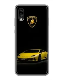 Чехол для ZTE Blade A5 (2020) с картинкой «Lamborghini желтый акцент»