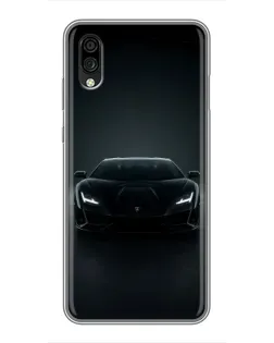 Чехол для ZTE Blade A5 (2020) с картинкой «Черный Lamborghini Aventador»