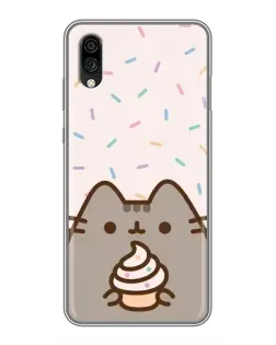 Чехол для ZTE Blade A5 (2020) с картинкой «Пушин с кексом»