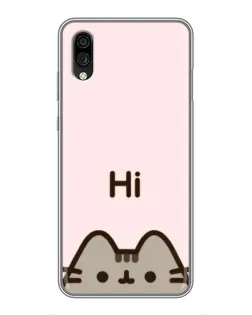 Чехол для ZTE Blade A5 (2020) с картинкой «Пушин говорит Hi»