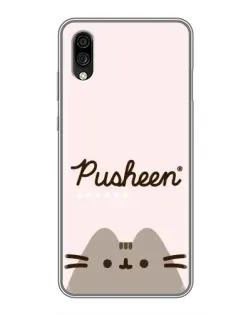 Чехол для ZTE Blade A5 (2020) с картинкой «Pusheen логотип»