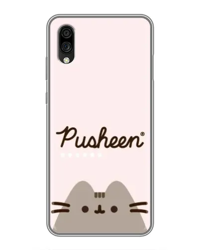 Чехол для ZTE Blade A5 (2020) с картинкой «Pusheen логотип»