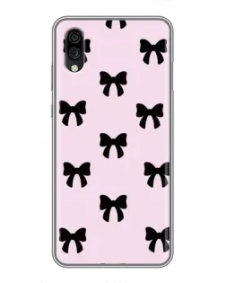 Чехол для ZTE Blade A5 (2020) с картинкой «Черные банты Coquette»