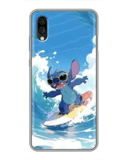 Чехол для ZTE Blade A5 (2020) с картинкой «Стич на волне»