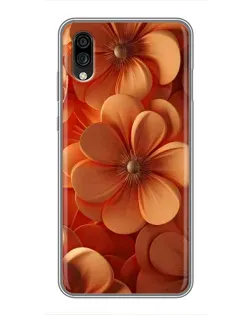 Чехол для ZTE Blade A5 (2020) с картинкой «Оранжевый макро цветок»