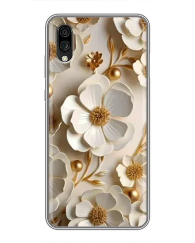 Чехол для ZTE Blade A5 (2020) с картинкой «Белие бумажние  цвети»