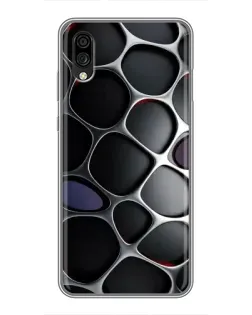Чехол для ZTE Blade A5 (2020) с картинкой «Объемная темная решетка»