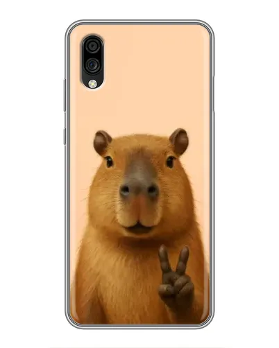 Чехол для ZTE Blade A5 (2020) с картинкой «Капибара виктория»
