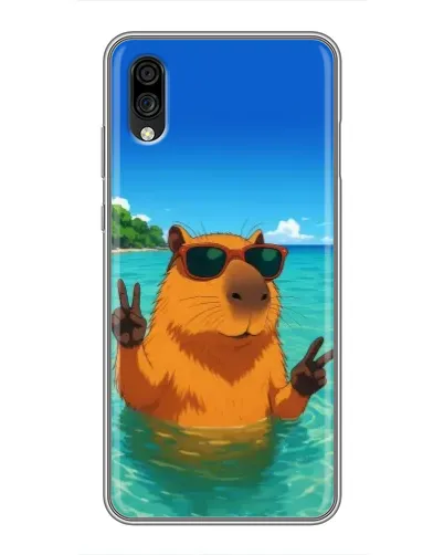 Чехол для ZTE Blade A5 (2020) с картинкой «Морская капибара»