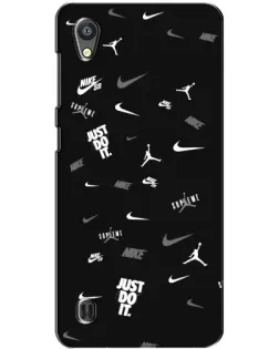 Чехол для ZTE Blade A5 с картинкой «Nike Black Pattern»