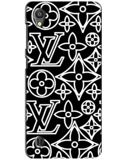 Чехол для ZTE Blade A5 с картинкой «Черно-белый узор LV»