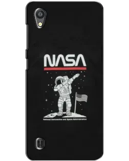 Чехол для ZTE Blade A5 с картинкой «NASA — шагаем по Луне»