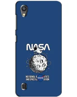 Чехол для ZTE Blade A5 с картинкой «NASA — лунная миссия»