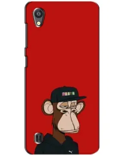Чехол для ZTE Blade A5 с картинкой «Bored Ape — красный фон»