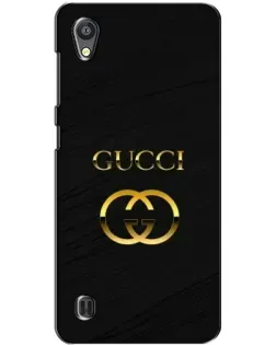 Чехол для ZTE Blade A5 с картинкой «Золотой логотип Gucci»