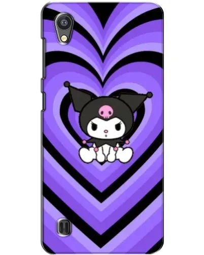 Чехол для ZTE Blade A5 с картинкой «Kuromi и фиолетовые сердца»