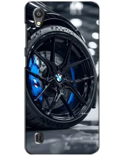 Чехол для ZTE Blade A5 с картинкой «Колесо BMW вблизи»