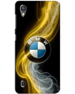 Чехол для ZTE Blade A5 с картинкой «Золотистый дым BMW»