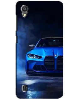 Чехол для ZTE Blade A5 с картинкой «Голубая BMW M4»