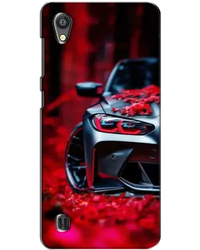 Чехол для ZTE Blade A5 с картинкой «Спортивная BMW и цветы»
