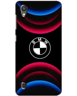 Чехол для ZTE Blade A5 с картинкой «Логотип BMW и неоновые дуги»