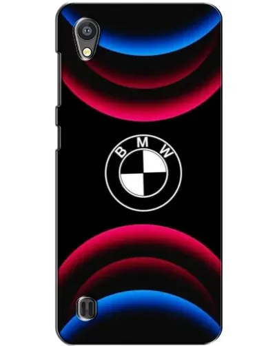 Чехол для ZTE Blade A5 с картинкой «Логотип BMW и неоновые дуги»