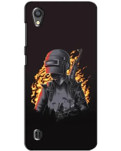 Чехол для ZTE Blade A5 с картинкой «PUBG — огненный силуэт»