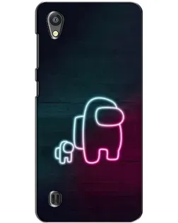 Чехол для ZTE Blade A5 с картинкой «Among Us неон-арт»