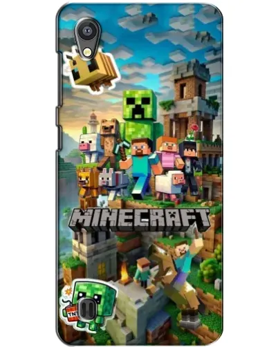 Чехол для ZTE Blade A5 с картинкой «Замок Minecraft»