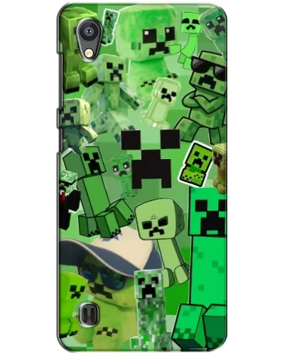 Чехол для ZTE Blade A5 с картинкой «Криперы Minecraft»