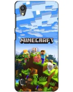 Чехол для ZTE Blade A5 с картинкой «Minecraft классический мир»
