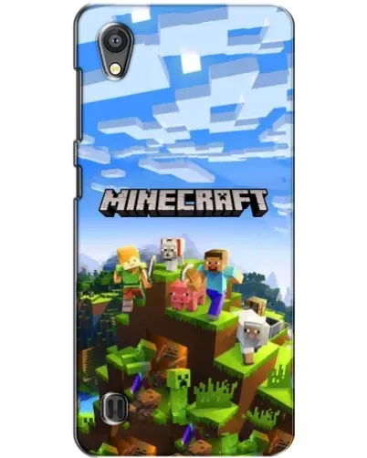 Чехол для ZTE Blade A5 с картинкой «Minecraft классический мир»