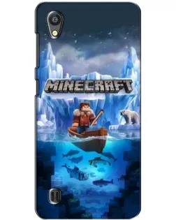 Чехол для ZTE Blade A5 с картинкой «Minecraft ледяной мир»