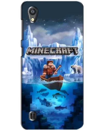 Чехол для ZTE Blade A5 с картинкой «Minecraft ледяной мир»