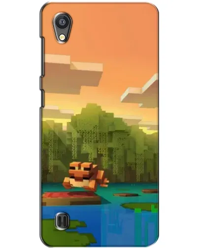 Чехол для ZTE Blade A5 с картинкой «Майнкрафт закат солнца»