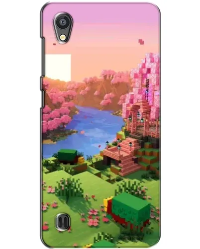 Чехол для ZTE Blade A5 с картинкой «Розовое дерево Minecraft»