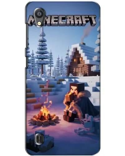 Чехол для ZTE Blade A5 с картинкой «Зимний Minecraft»