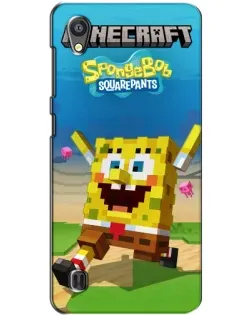 Чехол для ZTE Blade A5 с картинкой «Губка Боб Minecraft»