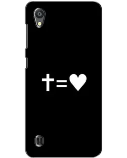 Чехол для ZTE Blade A5 с картинкой «Крест и Сердце»